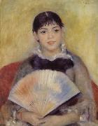 Pierre-Auguste Renoir Girl with a Fan china oil painting reproduction